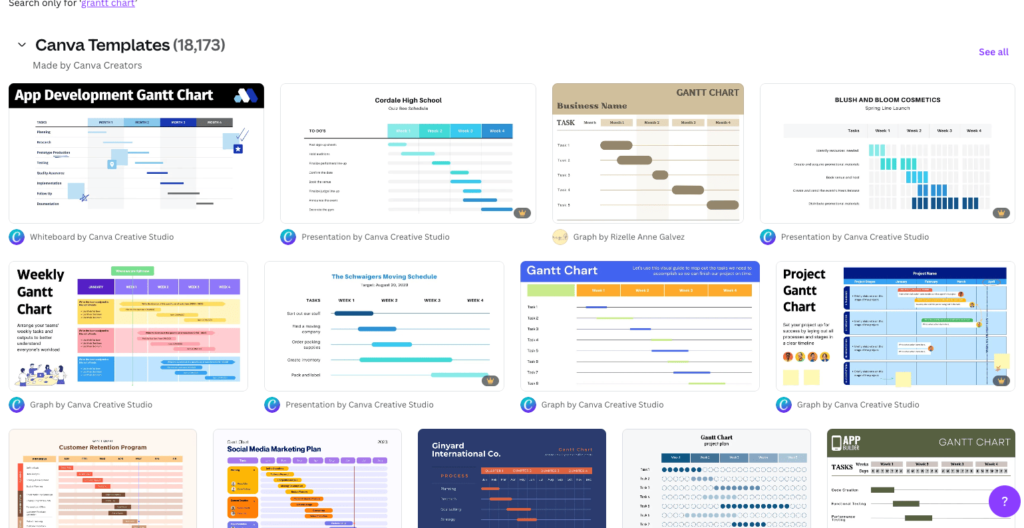 Canva UI How to Create a Canva Gantt Chart